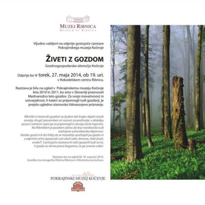 Odprtje gostujoče razstave Pokrajinskega muzeja Kočevje Živeti z gozdom