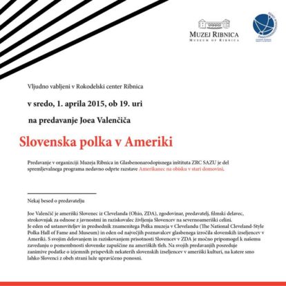 Predavanje Slovenska polka v Ameriki